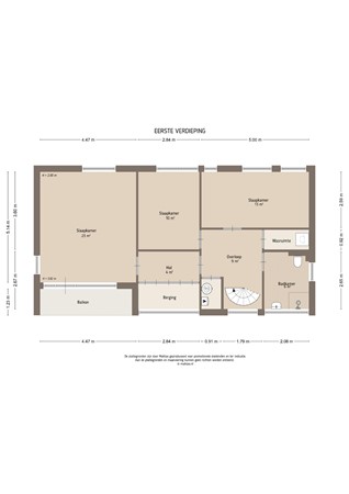 Floorplan - Achterweg 39, 4161 BB Heukelum